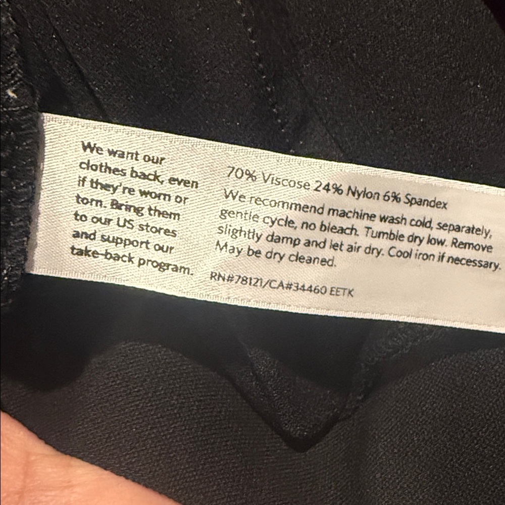 Eileen Fisher Straight Leg Yoke Pant Black XXL NWT - Picture 4 of 6